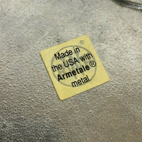 Wilton Armetale Majolica Chip Dip Radish Cabbage Leaf Serving Bowl Pewter Finish - Picture 10 of 10